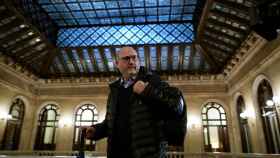 Eduard Pujol, portavoz de Junts per Catalunya, esta mañana en el Parlament / EFE