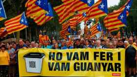 Manifestación independentista en Barcelona con motivo del segundo aniversario del 1-O / EFE