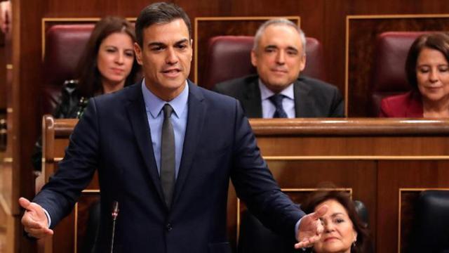 El presidente del Gobierno, Pedro Sánchez, durante la sesión de control el el Congreso de Diputados / EFE