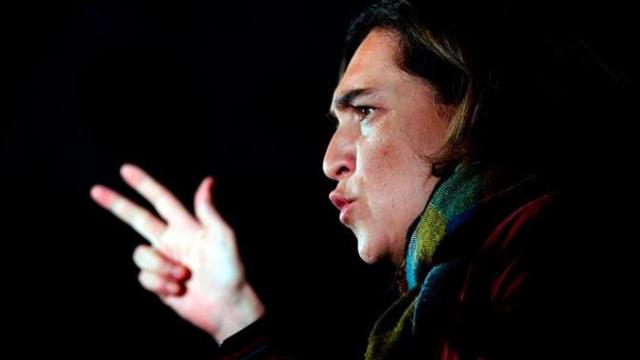 Ada Colau, durante el mitin final de campaña a las elecciones del 26M / EFE