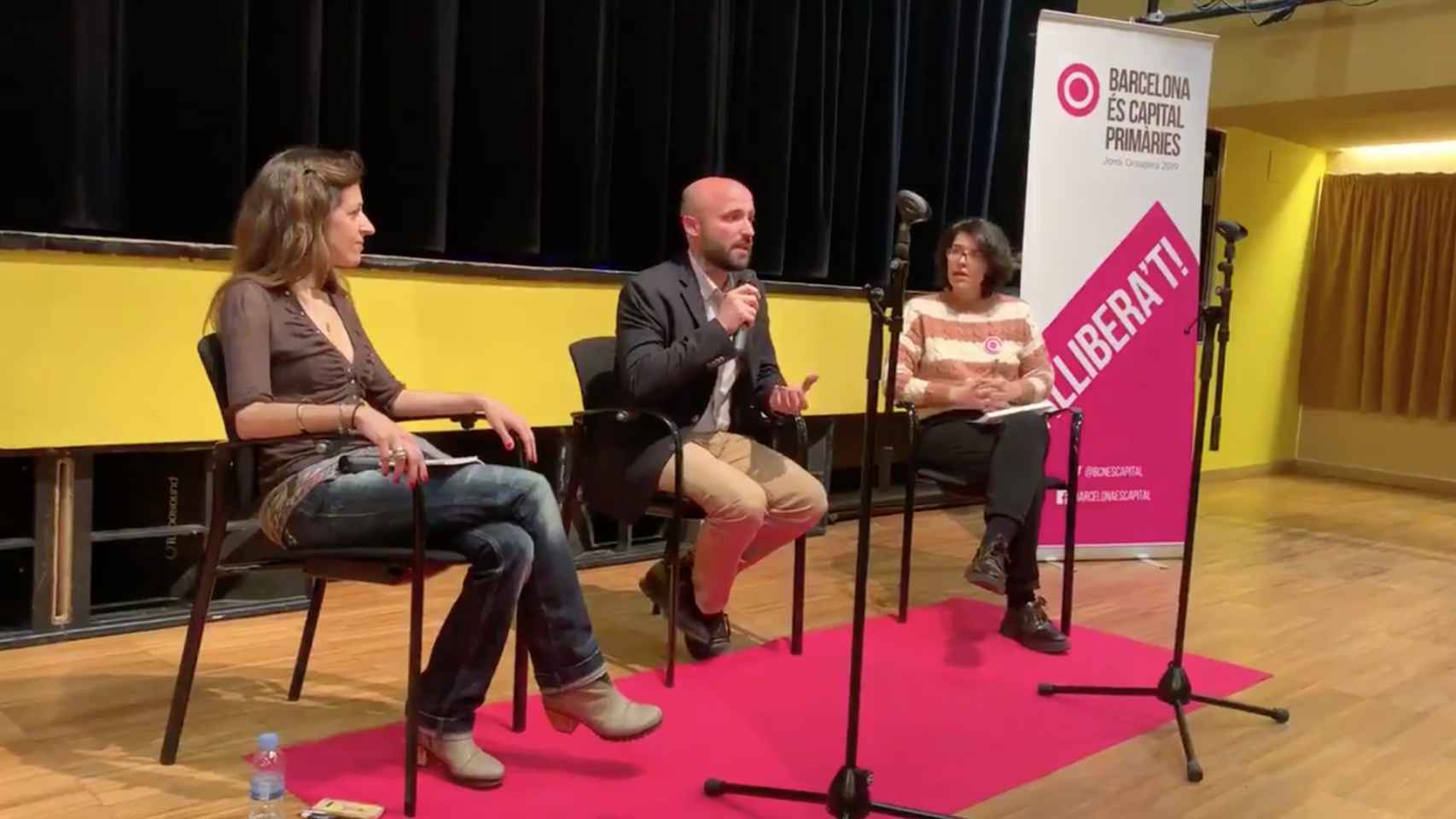 Captura de vídeo del candidato de Primàries Catalunya, Jordi Graupera, en el acto sobre lengua de la candidatura / BARCELONA ÉS CAPITAL