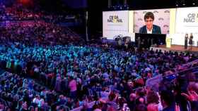 Carles Puigdemont interviene desde Waterloo en el acto fundacional de la Crida Nacional per la República / EFE