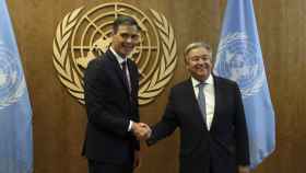 El presidente el Gobierno, Pedro Sánchez, y el secretario general de la ONU, Antonio Guterres / EFE