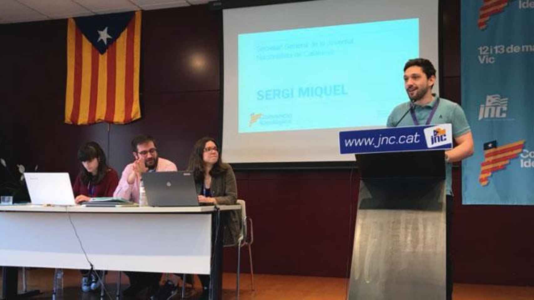 Sergi Miquel, secretario general de la JNC, cierra la convención en la que han solicitado un ejercito para la república catalana / JNC