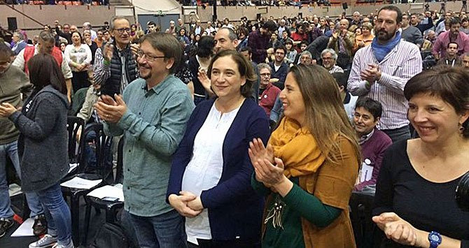 Xavier Domènech y Ada Colau, durante la asamblea constituyente de los 'comuns' / EUROPA PRESS