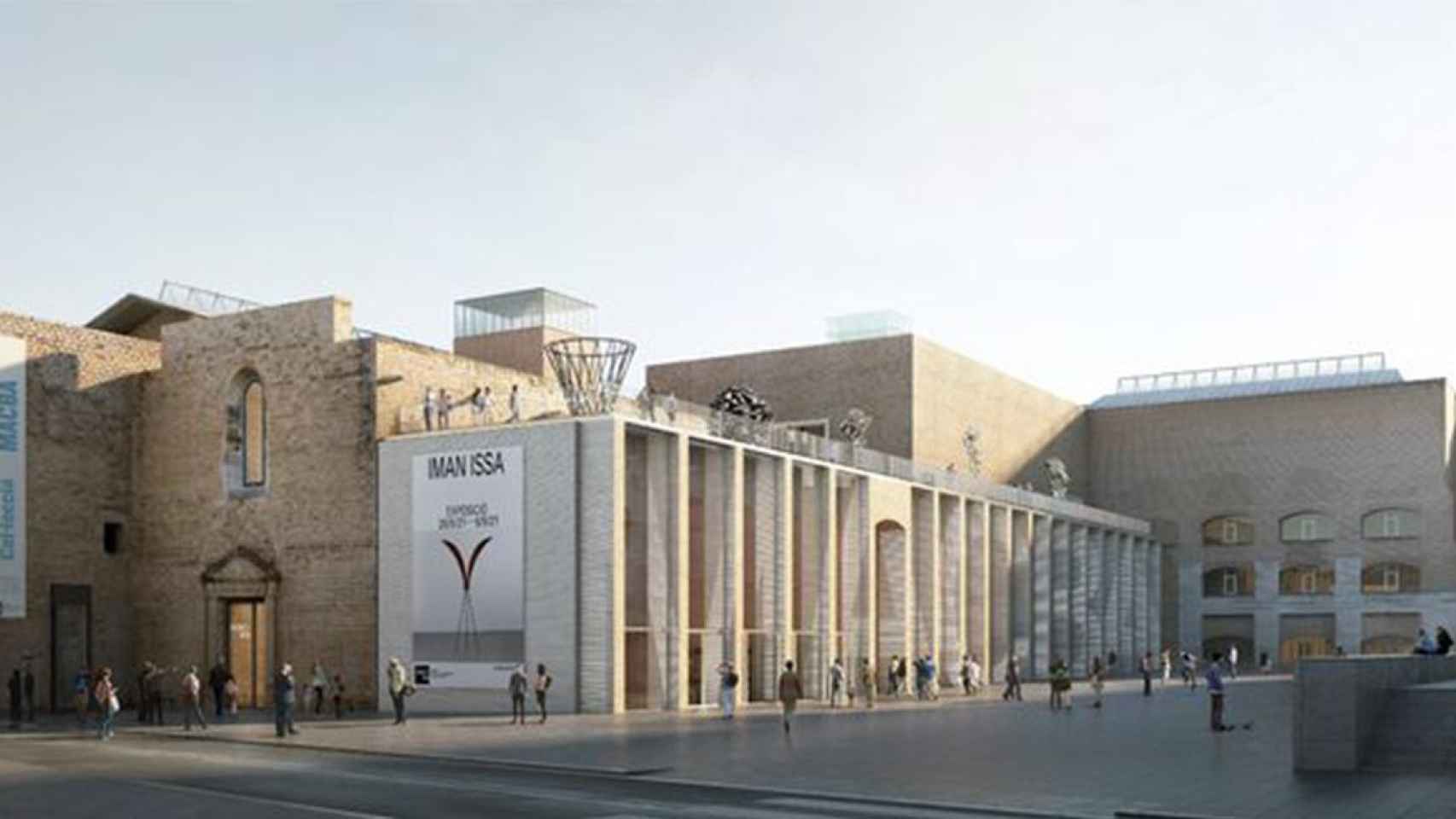 Estado en el que quedará el Convent dels Àngels tras la remodelación del Macba / MACBA