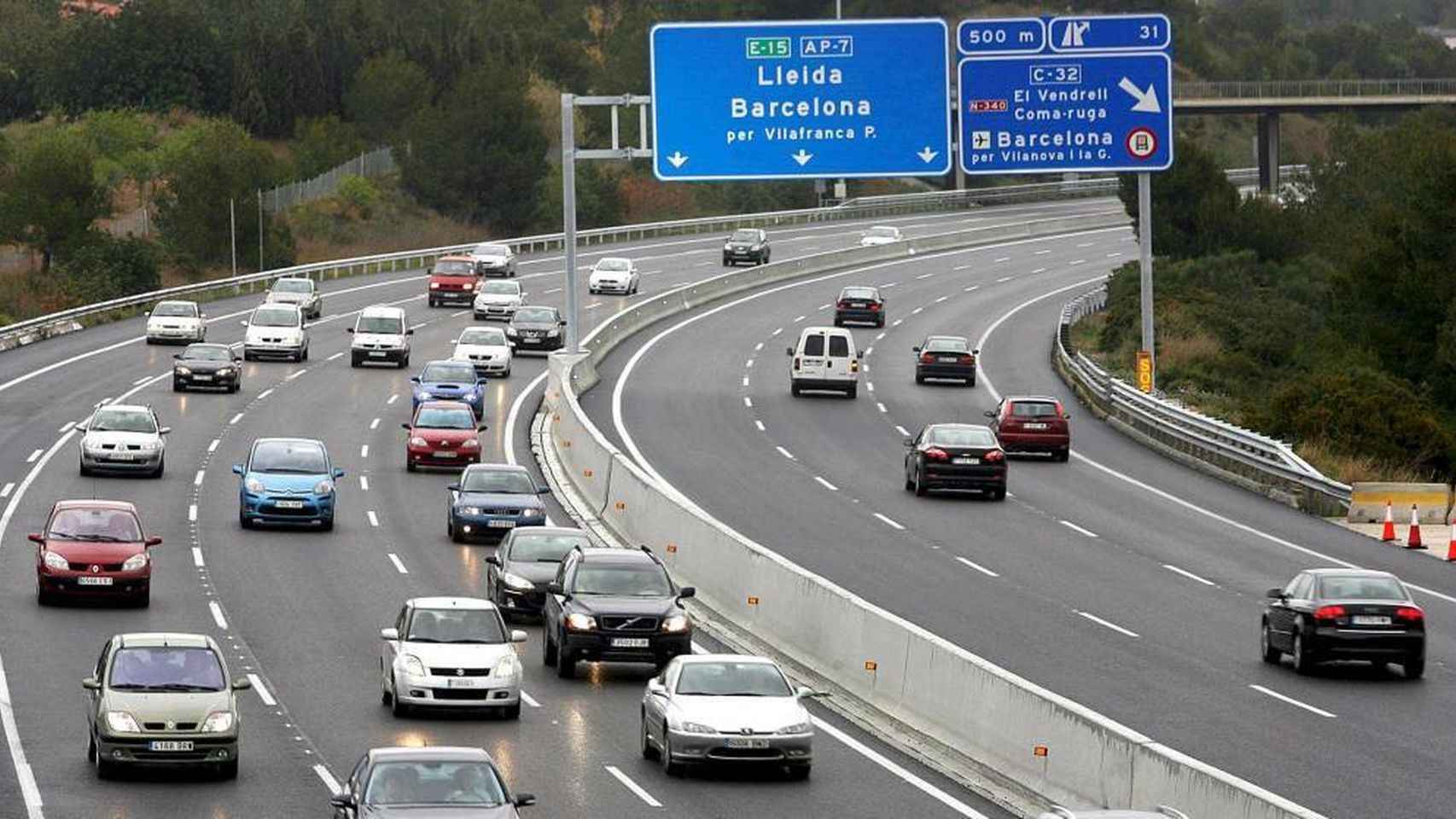 La autopista AP-7 de Barcelona