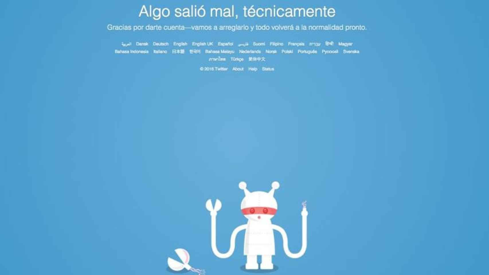 Twitter se cae.