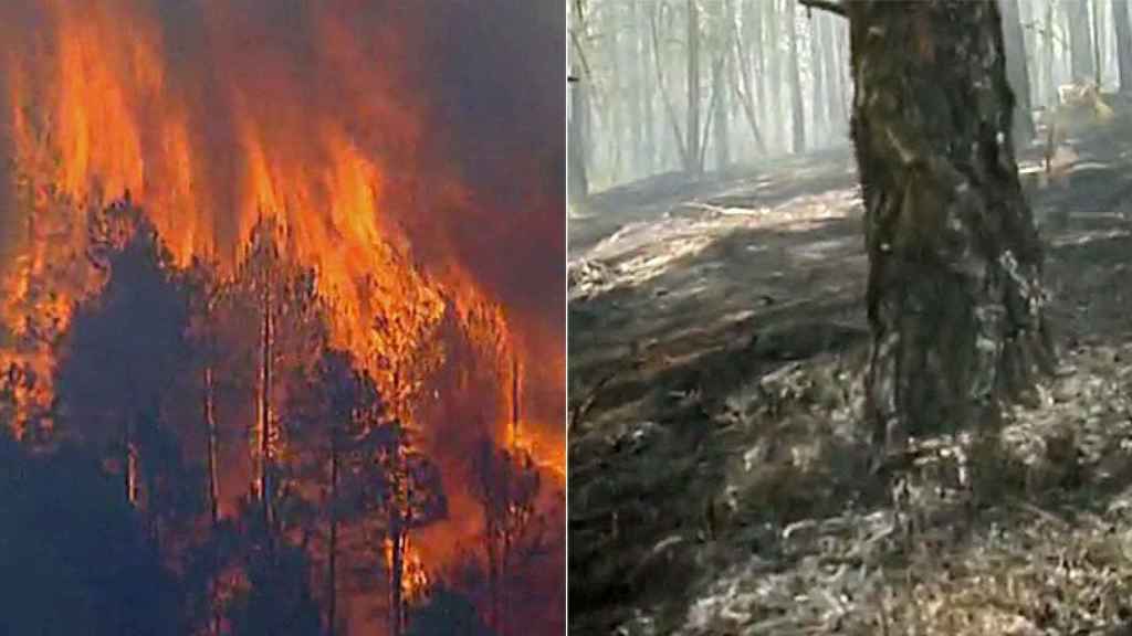 Imágenes del incendio que asoló el Berguedà en 1994