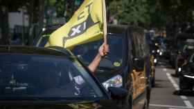 Una protesta anterior de taxistas en Barcelona / EP