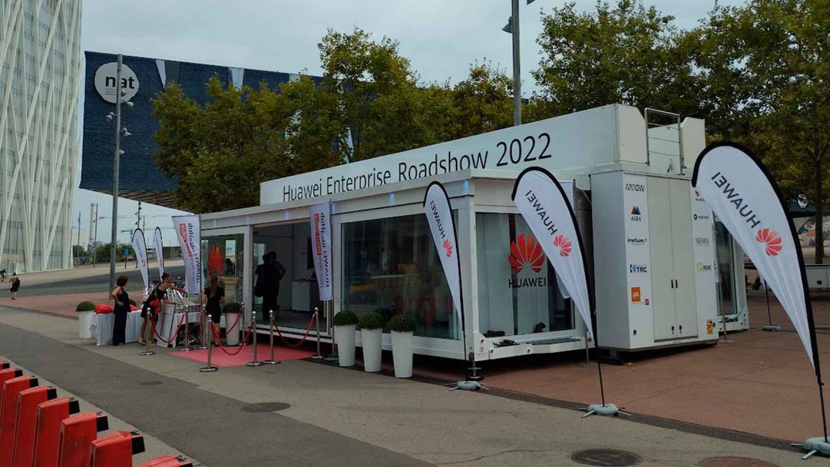 El camión de la muestra itinerante de Huawei en el Fòrum de Barcelona / CG