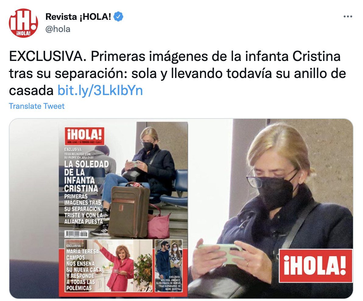 Las primeras imágenes de la infanta Cristina / ¡HOLA!