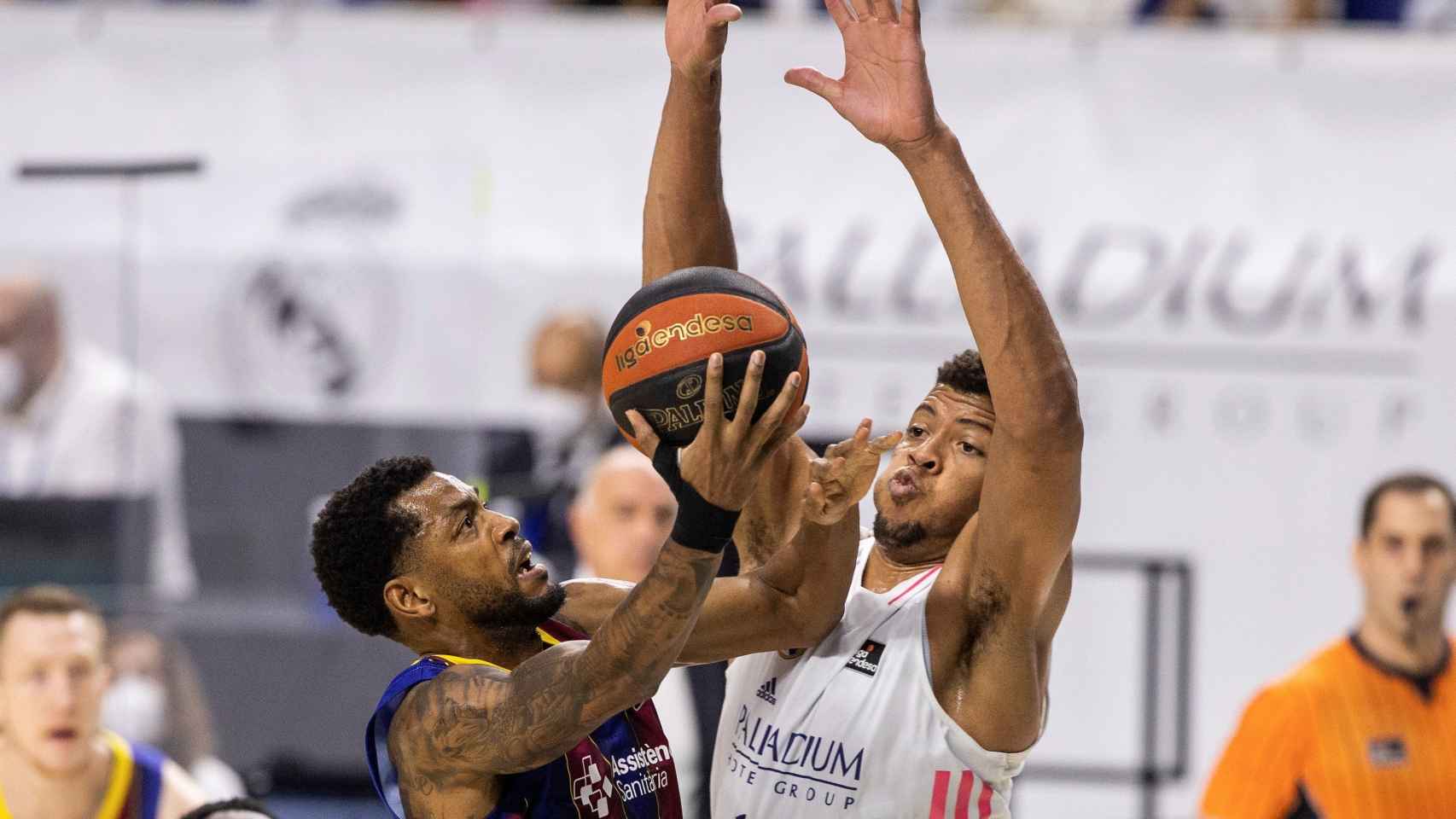 Higgins en el primer partido de la final de la Liga Endesa / EFE