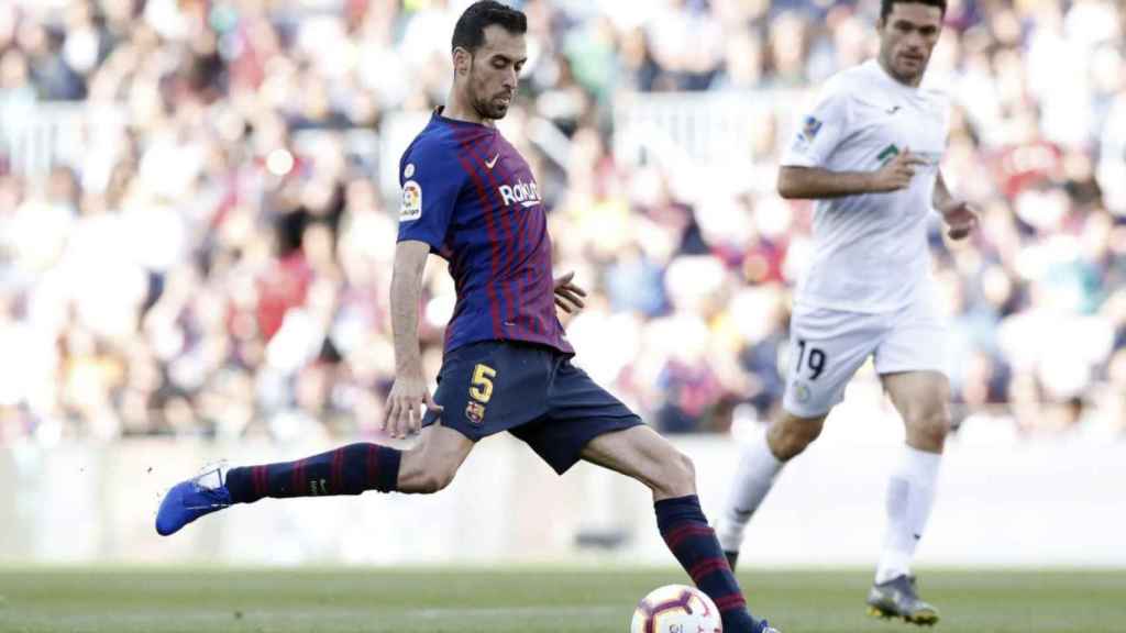 Una foto de Sergio Busquets durante el Barça - Getafe / FCB