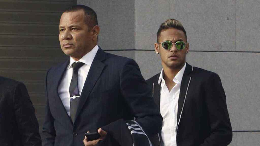 Neymar Jr y su padre en la Audiencia Nacional / EFE