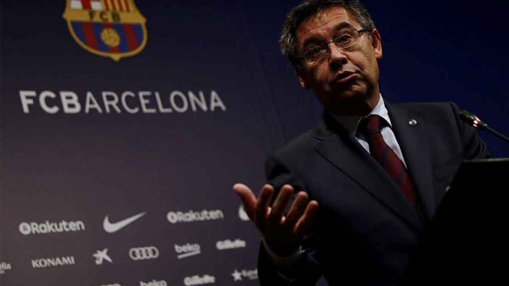 Bartomeu interviene en una rueda de prensa / EFE