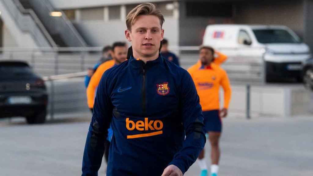 Frenkie de Jong, en la previa de un entrenamiento en la Ciutat Esportiva Joan Gamper / Redes