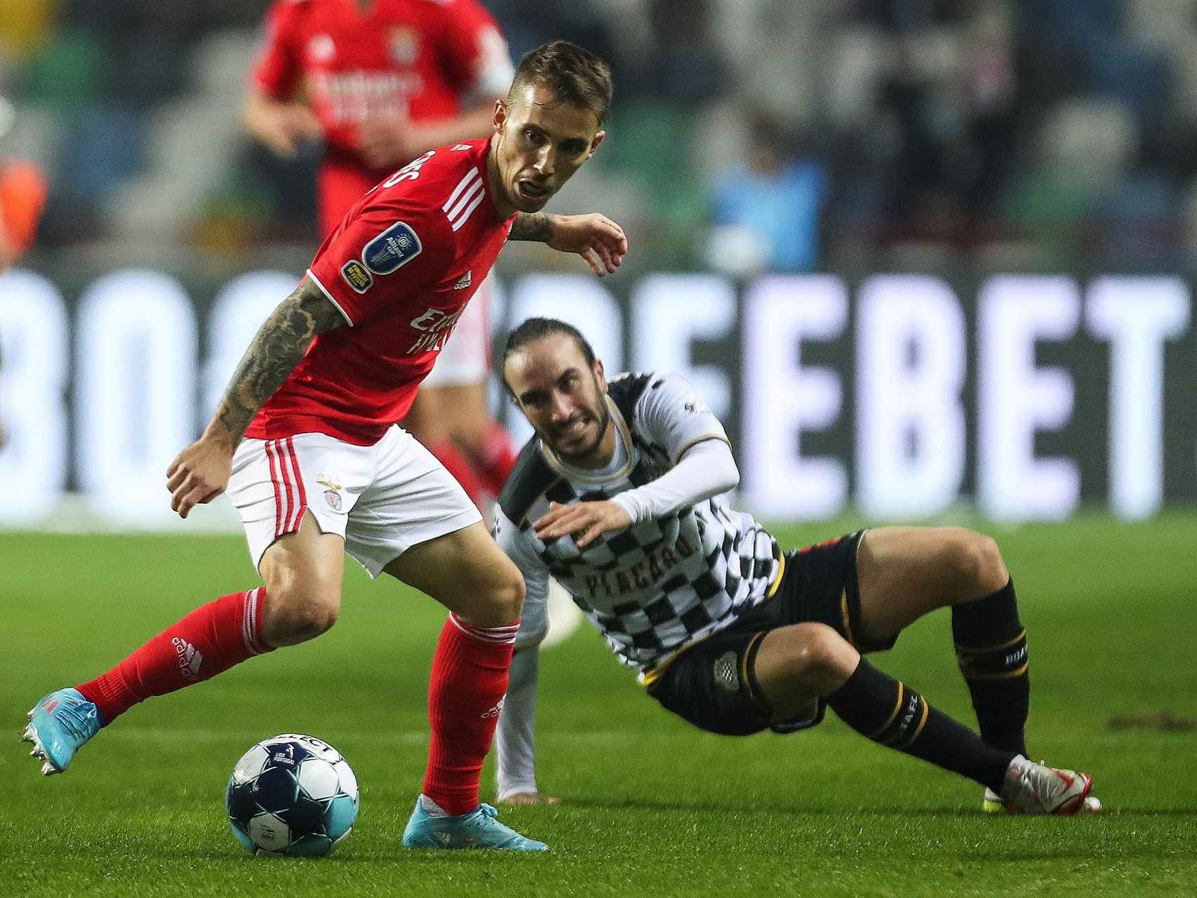 Grimaldo, en el partido que el Benfica disputó contra el Boavista / EFE