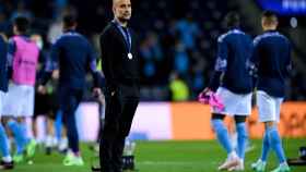 Pep Guardiola después de perder la Champions League, la temporada pasada / EFE