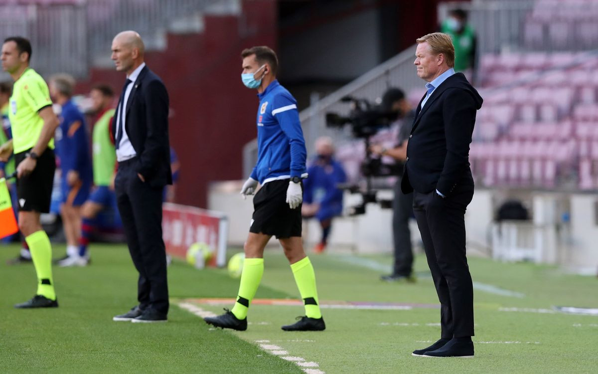 Koeman y Zidane en la banda del clásico / EFE