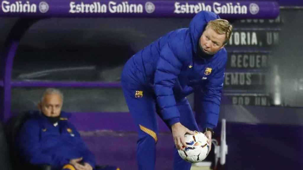 Ronald Koeman en el estadio de Pucela / Redes