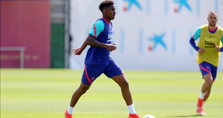 Junior Firpo entrenando con el Barça / FC Barcelona