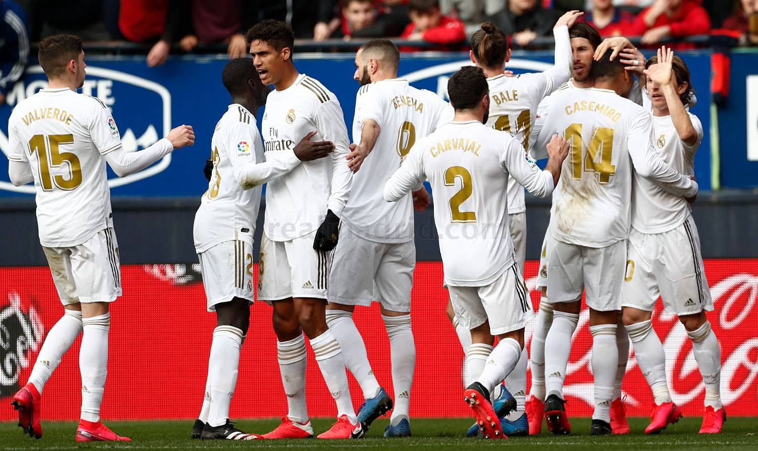 Los jugadores del Real Madrid celebrando un gol ante el Osasuna /REAL MADRID CF