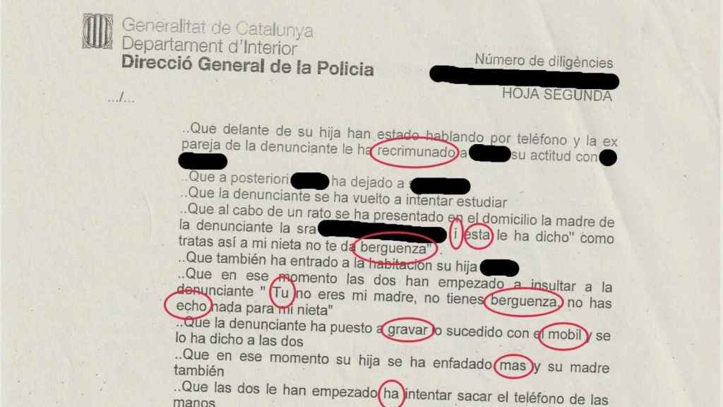 El atestado de los Mossos d'Esquadra con 13 faltas de ortografía en castellano / @perehuguet