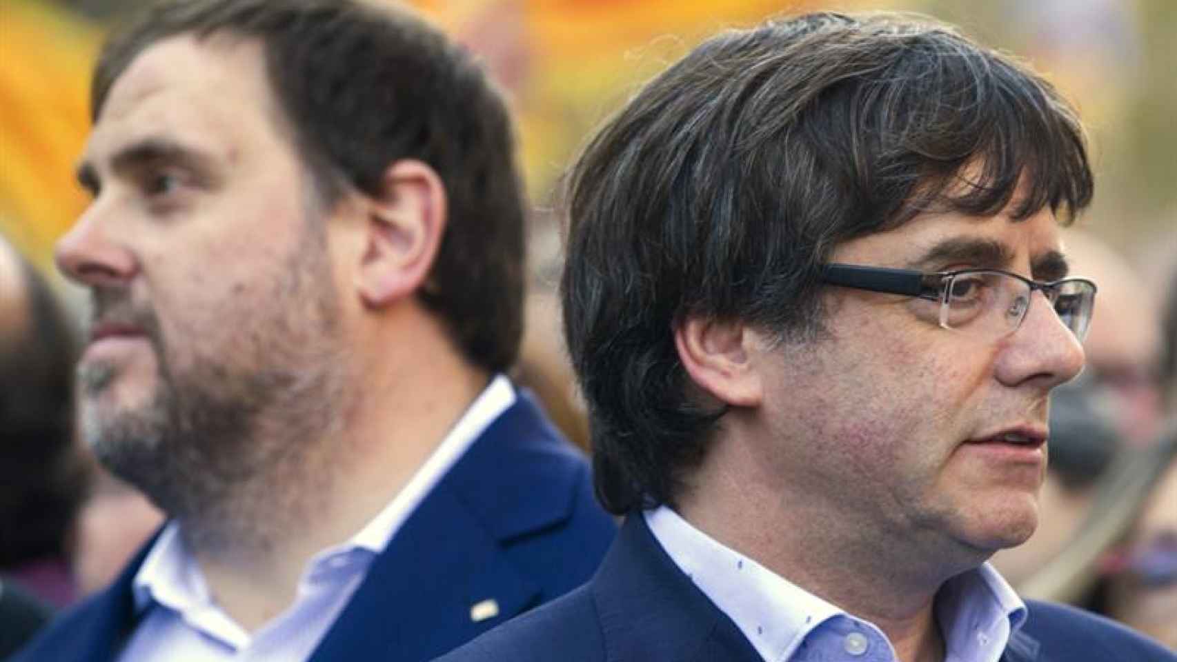 Oriol Junqueras y Carles Puigdemont, en una imagen de archivo, no reeditarán la lista única el 21D / EFE