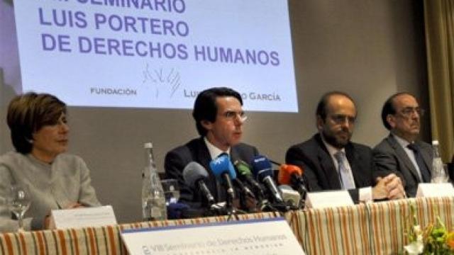 Aznar, durante su conferencia de este lunes en Granada