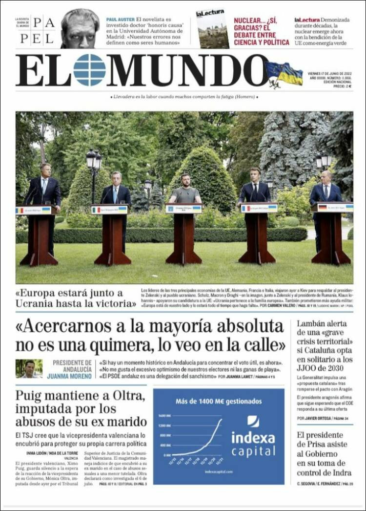 Portada de 'El Mundo' de 17 de junio / KIOSKO.NET