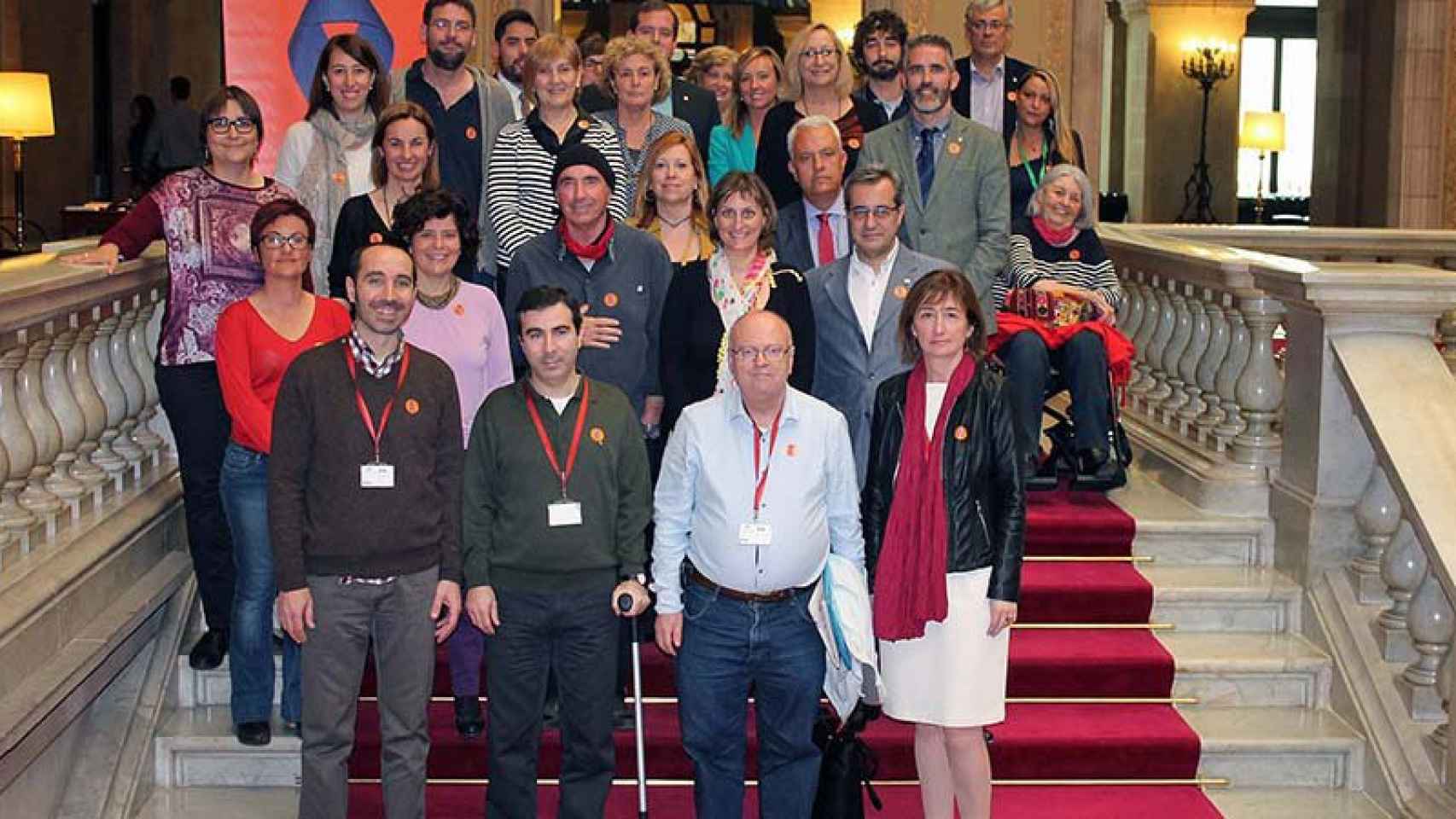 Afectados de fibromialgia, en el Parlament.