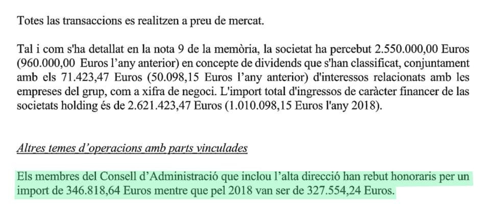 El reparto de dividendos de Grup Med y el aumento de sueldo de su consejo de administración / CG