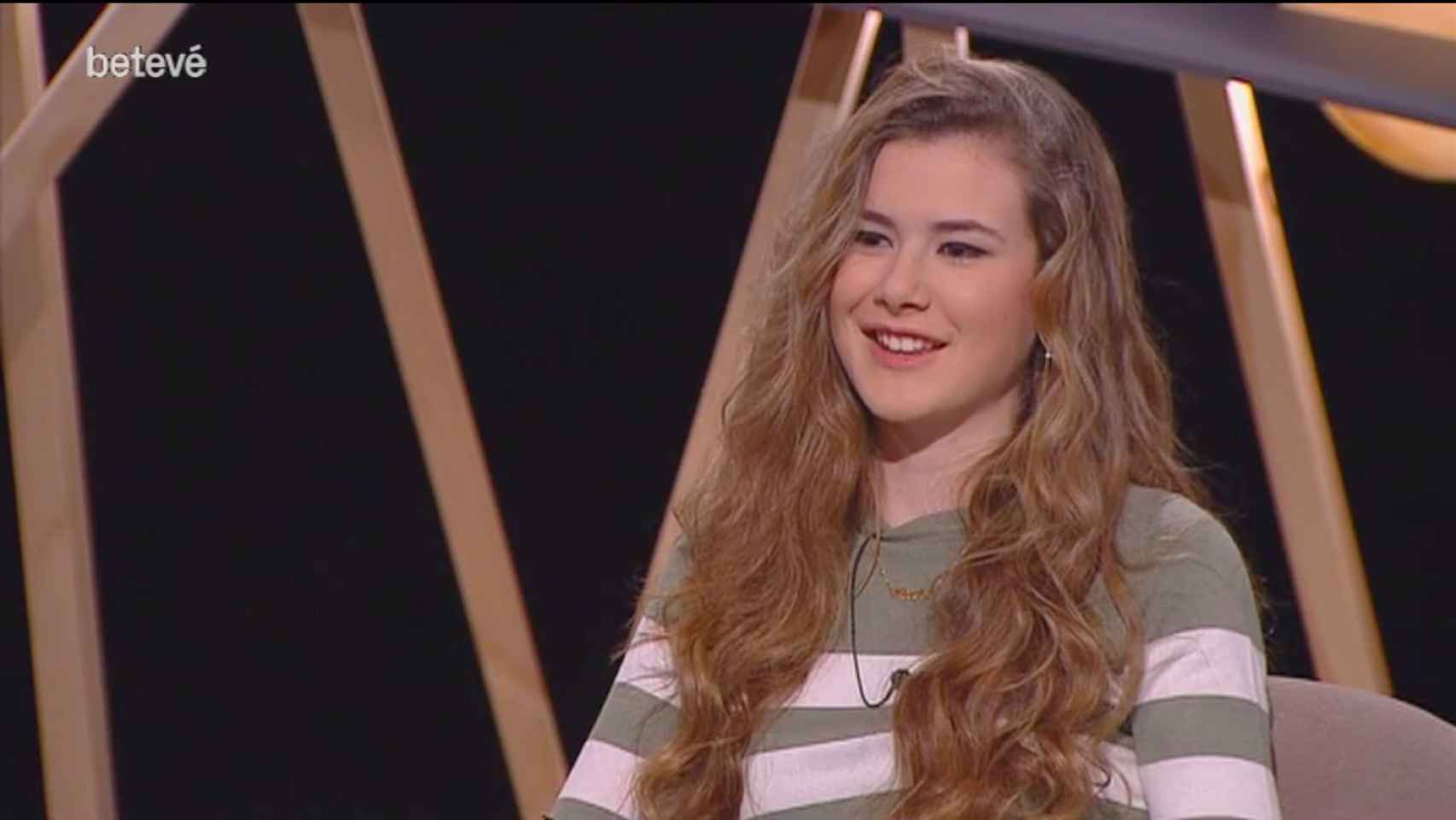 Marta Botet, la hija de Laura Borràs, en una captura de imagen en su programa de Betevé