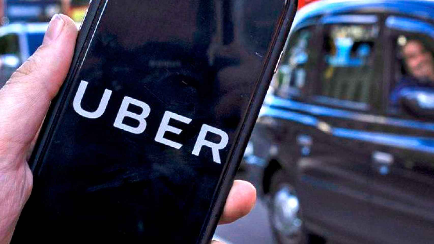 App de la VTC Uber en el móvil