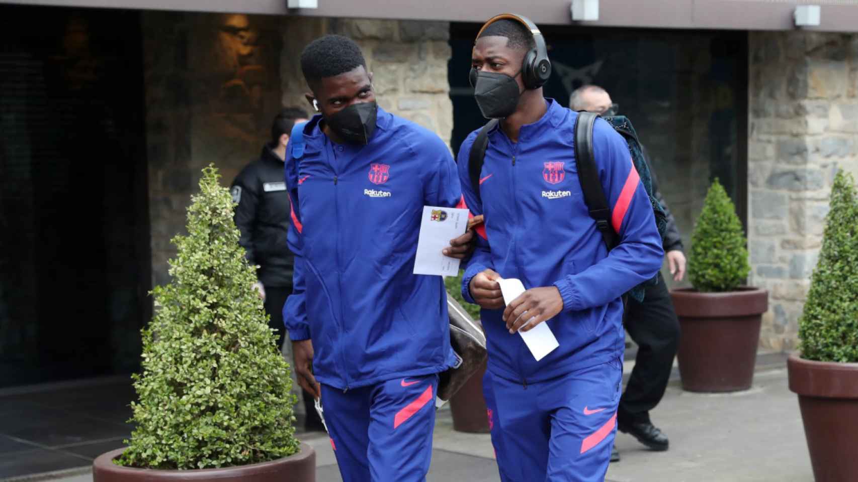 Umtiti y Dembelé en un viaje con el Barça / FC Barcelona