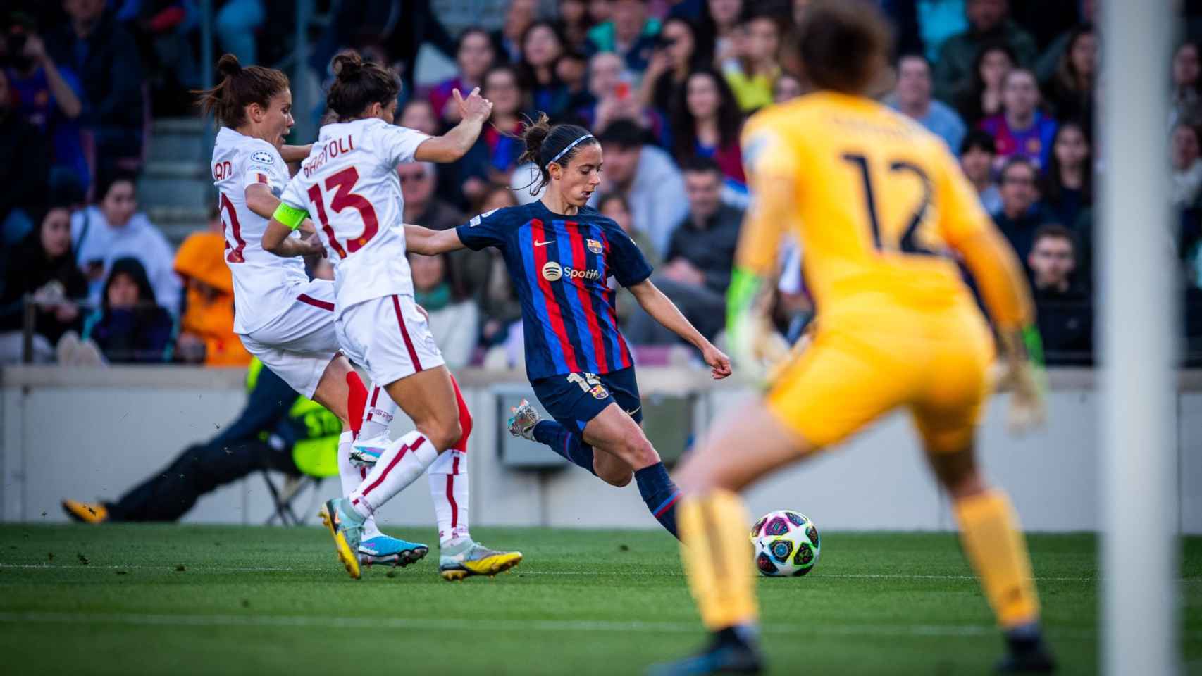 El Barça Femenino ganando a la Roma / FCB