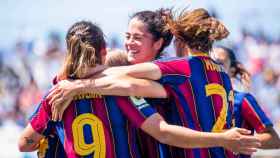 Las jugadoras del Barça celebran el gol contra el Granadilla / FCB