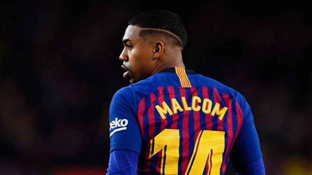 Malcolm, vistiendo la camiseta del Barça | EFE