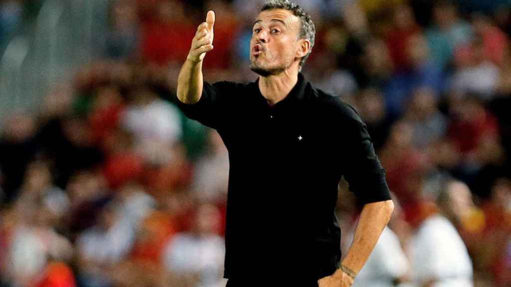 Una foto de Luis Enrique durante un partido de la selección española / EFE