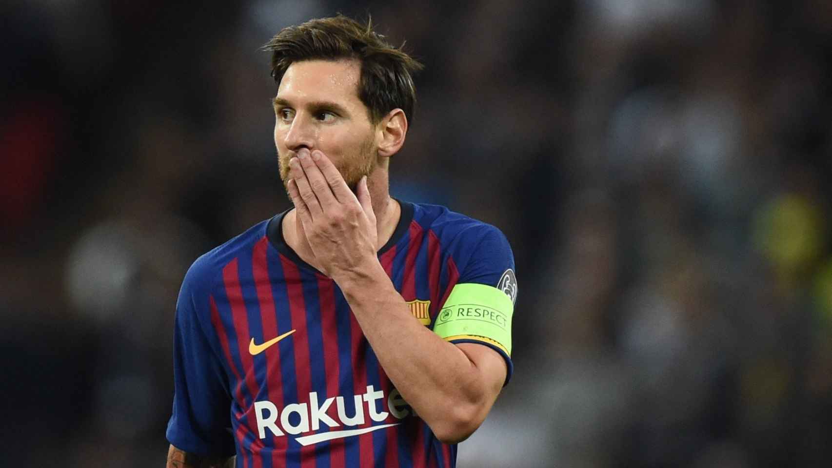 Una foto de Leo Messi frente al Tottenham / EFE