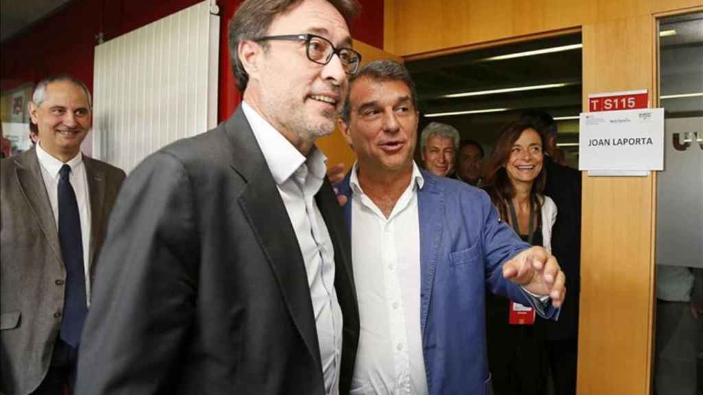 Benedito y Laporta en imagen de archivo EFE