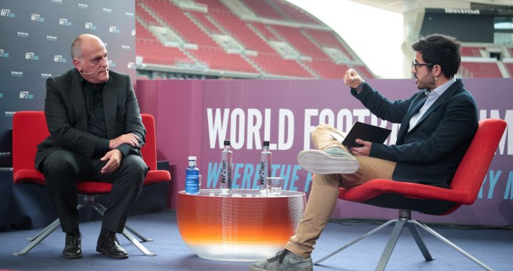 Javier Tebas en el World Football Summit / EFE