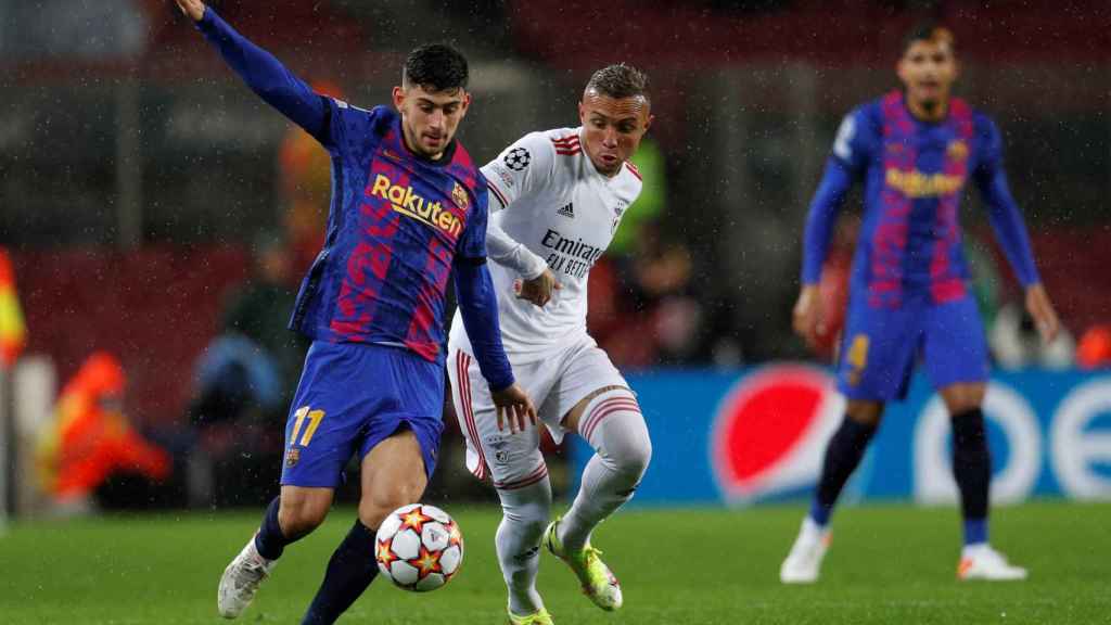 Yusuf Demir en el Barça-Benfica / EFE