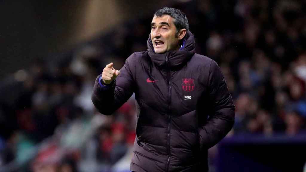 Valverde en la banda del Wanda Metropolitano / EFE