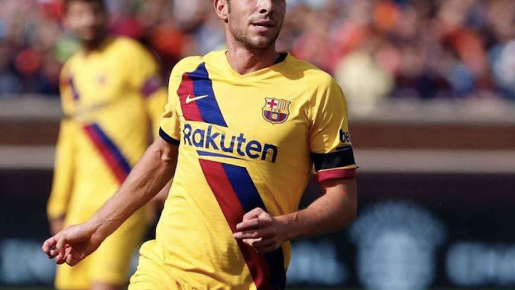 Una foto de Sergi Roberto durante un partido del Barça / FCB