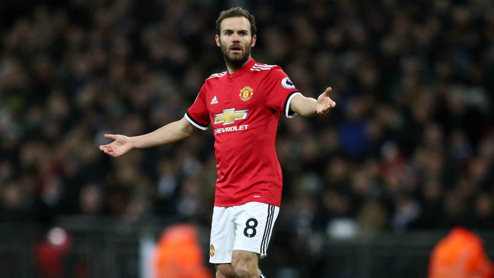 Juan Mata jugando con el Manchester Untied / EFE