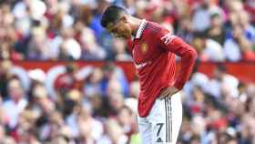 Cristiano Ronaldo, cabizbajo tras fallar una ocasión con el Manchester United / EFE