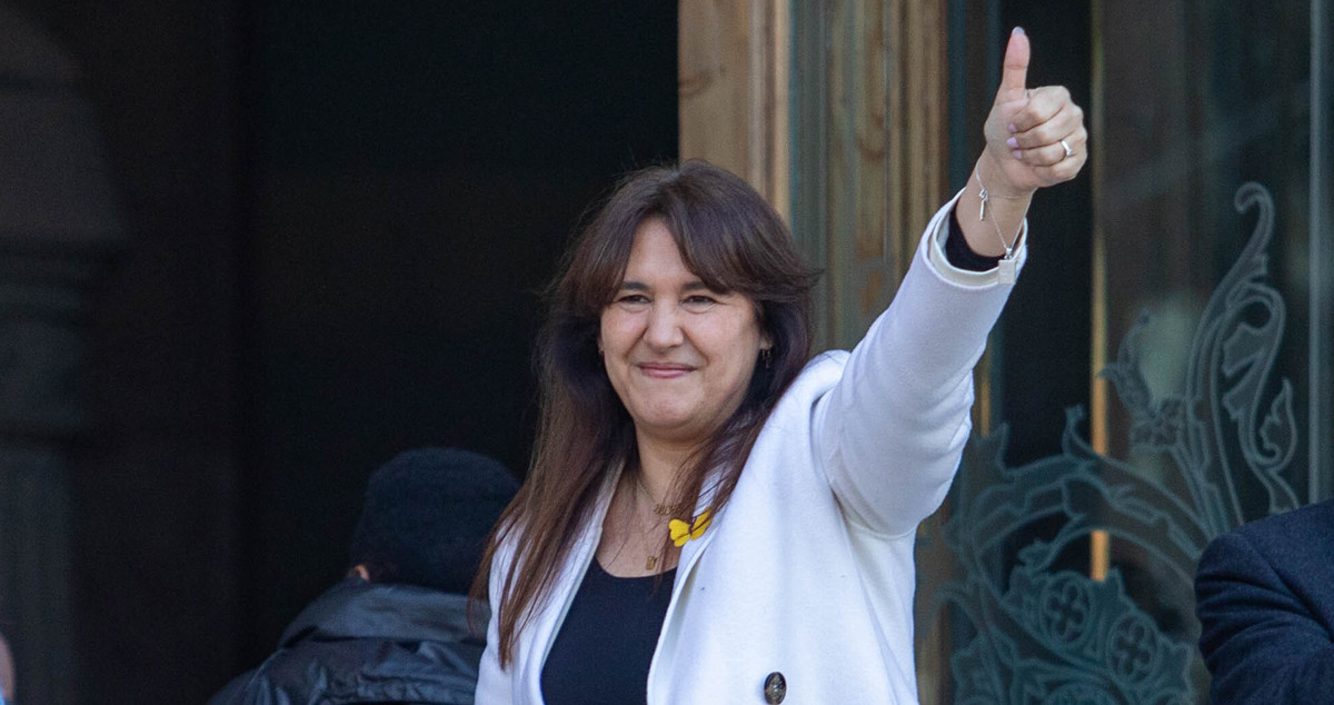 La presidenta de Junts, Laura Borràs, a la entrada del TSJC / KIKE RINCÓN - EUROPA PRESS