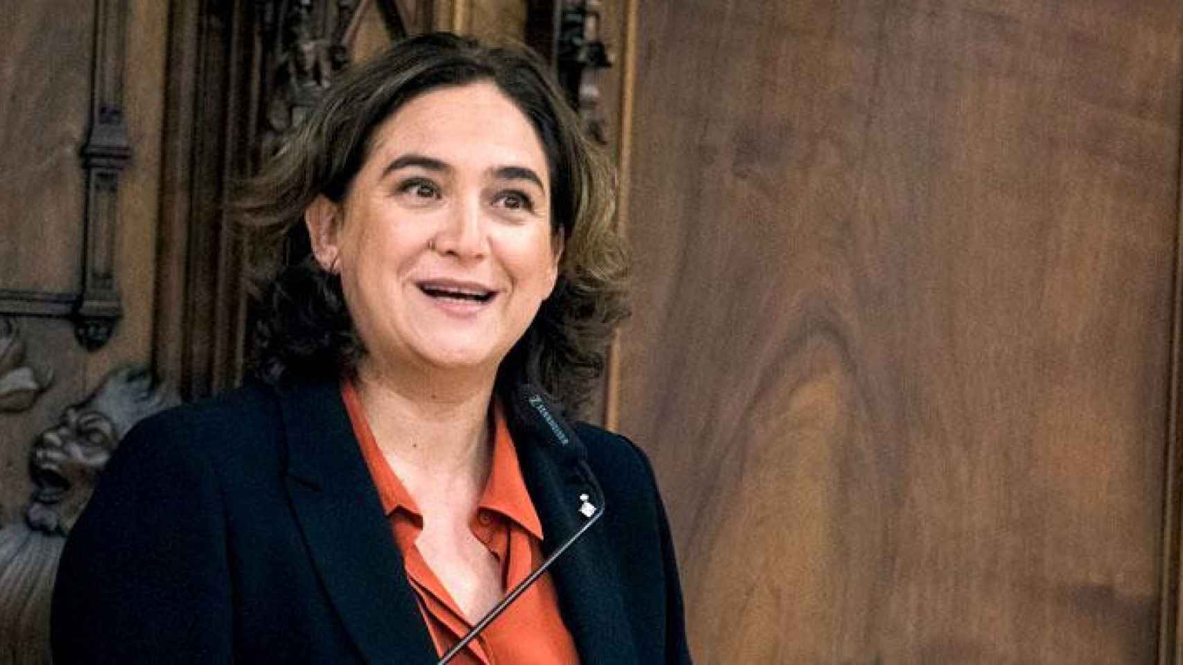 Ada Colau, alcaldesa de Barcelona, en un acto en el Ayuntamiento / AJ BCN